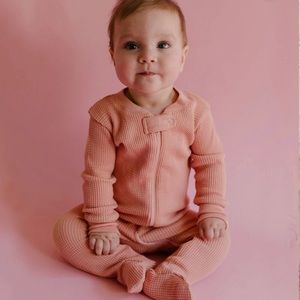 Noble waffle jammies in Pink Sea Salt